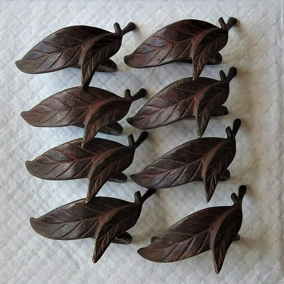 Napkin Holders Ring Set of 4  Hand Forged Metal Steel Handmade Patina Blacksmith - Picture 1 of 3